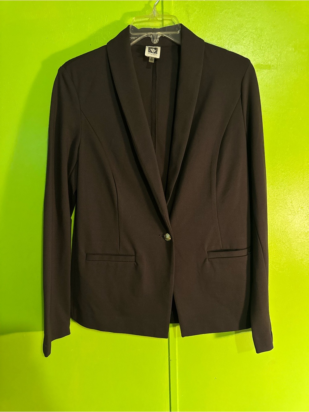 Anne Klein Single-Button Collar Blazer Size Small